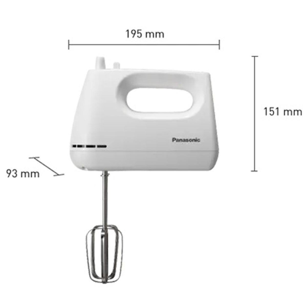 Panasonic Hand Mixer 175 Watts 5 Speeds - MK-GH3WTZ
