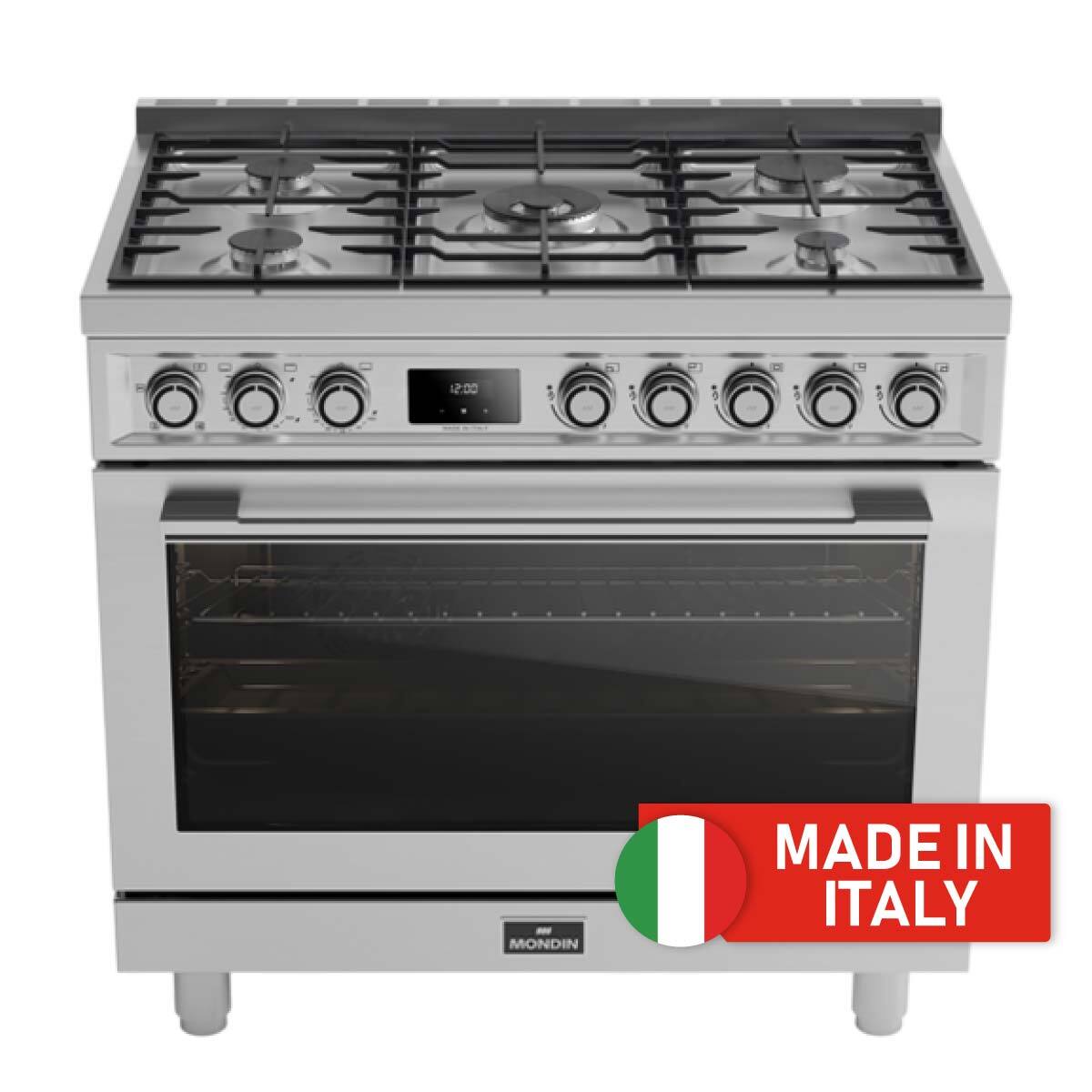 Mondin Gas Cooker 90x60cm 5 Burners - MOFS96GGXPROF-T