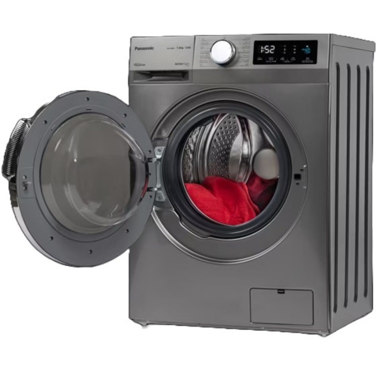 Panasonic Front Load Washer 7kg 1200 RPM, Silver - NA-14MG1LKW