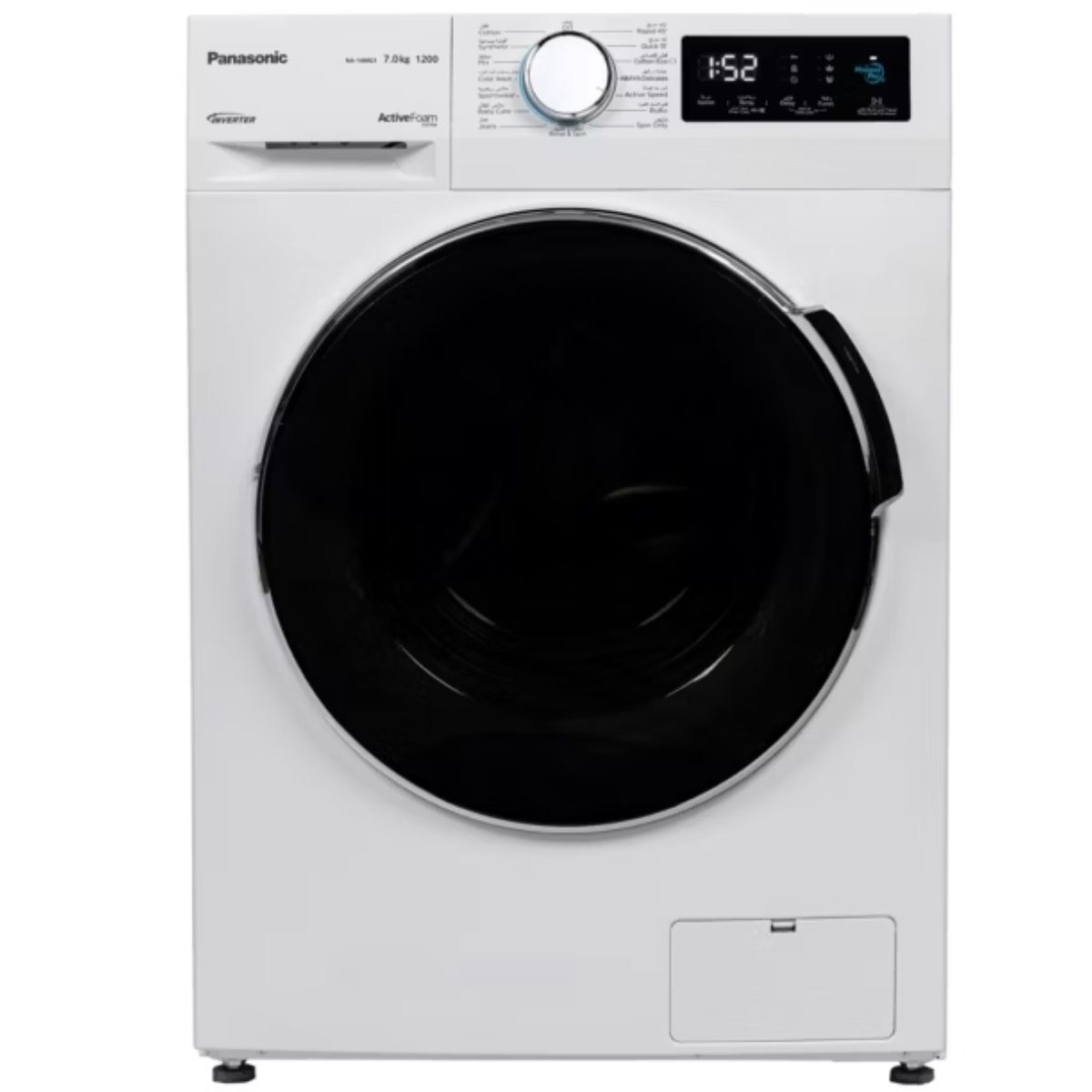 Panasonic Front Load Washer 7kg 1200 RPM, White - NA-14MG1WKW