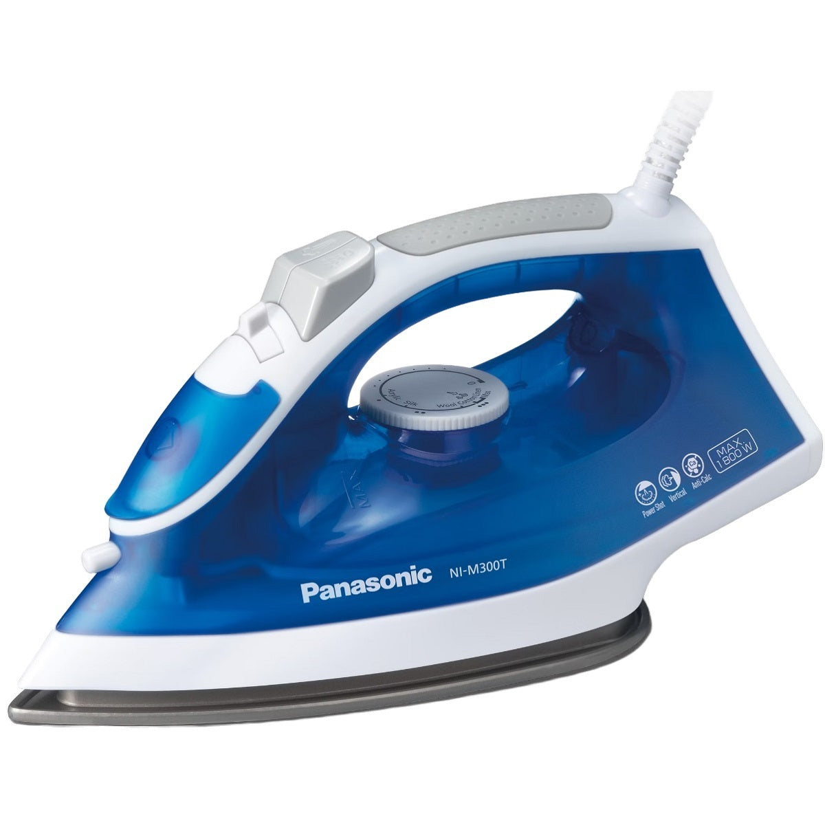 Panasonic Steam Iron 1800 Watts, Blue - NI-M300TATH