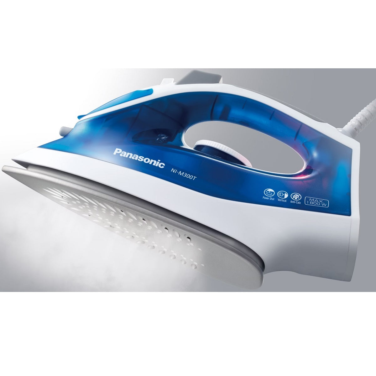 Panasonic Steam Iron 1800 Watts, Blue - NI-M300TATH