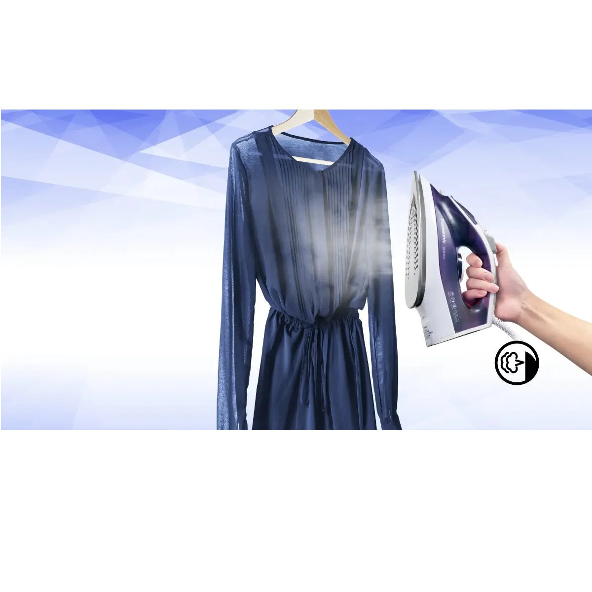 Panasonic Steam Iron 1800 Watts, Blue - NI-M300TATH