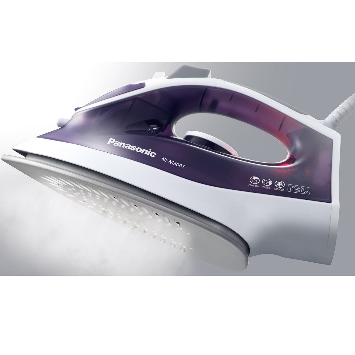 Panasonic Steam Iron 1800 Watts, Violet - NI-M300TVTH
