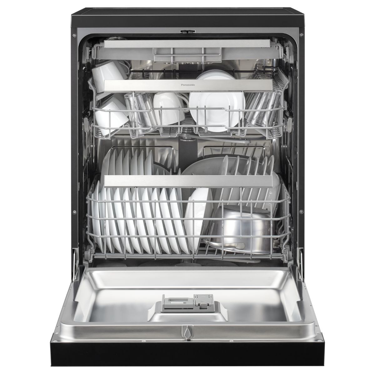 Panasonic 15 Place Dishwasher With 11 Programs And Self-Cleaning Function, Black - NP-FMK16XEKW