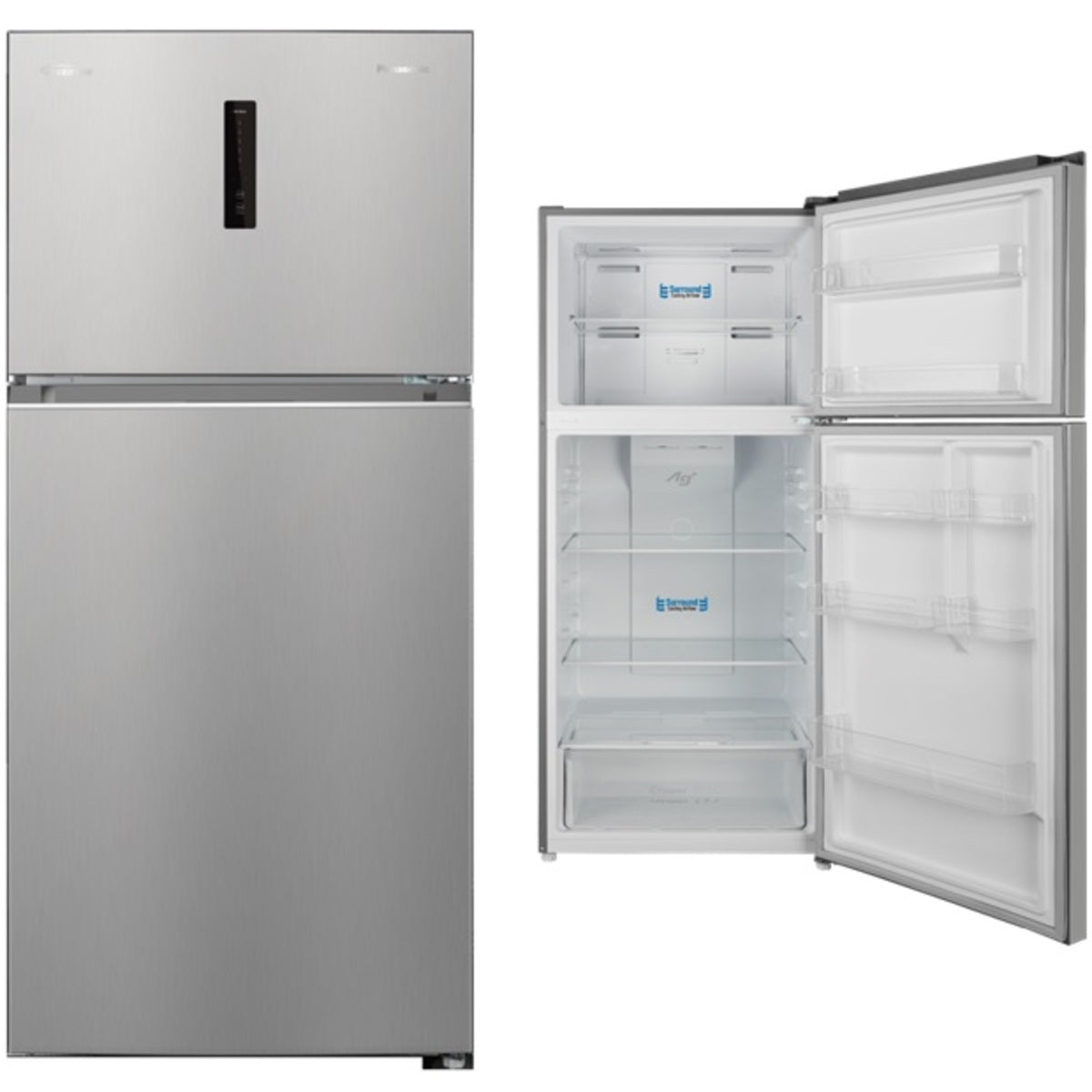 Panasonic Top Mount Freezer Refrigerator 410 Liters Inverter, Silver - NR-BC535VSKW