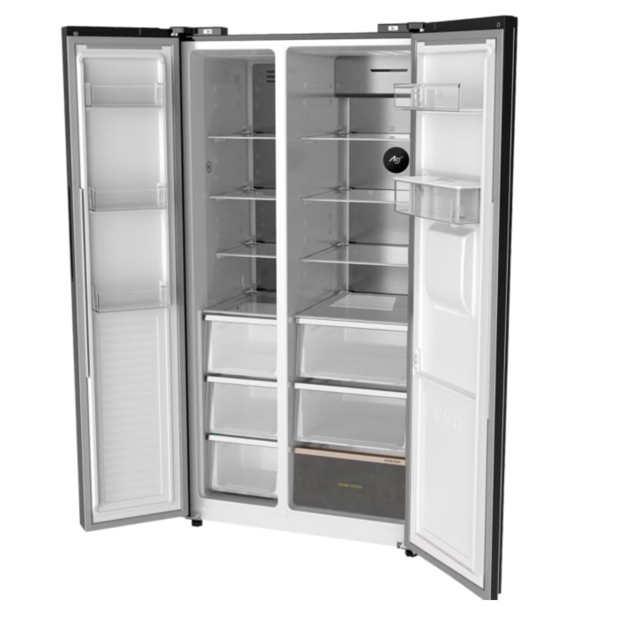 Panasonic Side By Side Refrigerator 610 Liters, Black - NR-BS80DMKKW