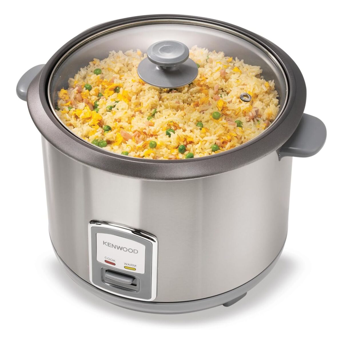 Kenwood 2 in 1 Rice Cooker 2.8L 16 Cup with Food Steamer Basket - Silver - RCM28.000SS