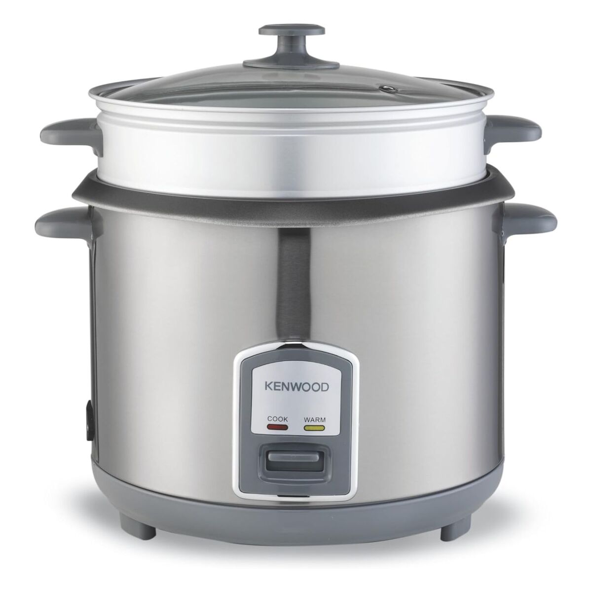 Kenwood 2 in 1 Rice Cooker 2.8L 16 Cup with Food Steamer Basket - Silver - RCM28.000SS