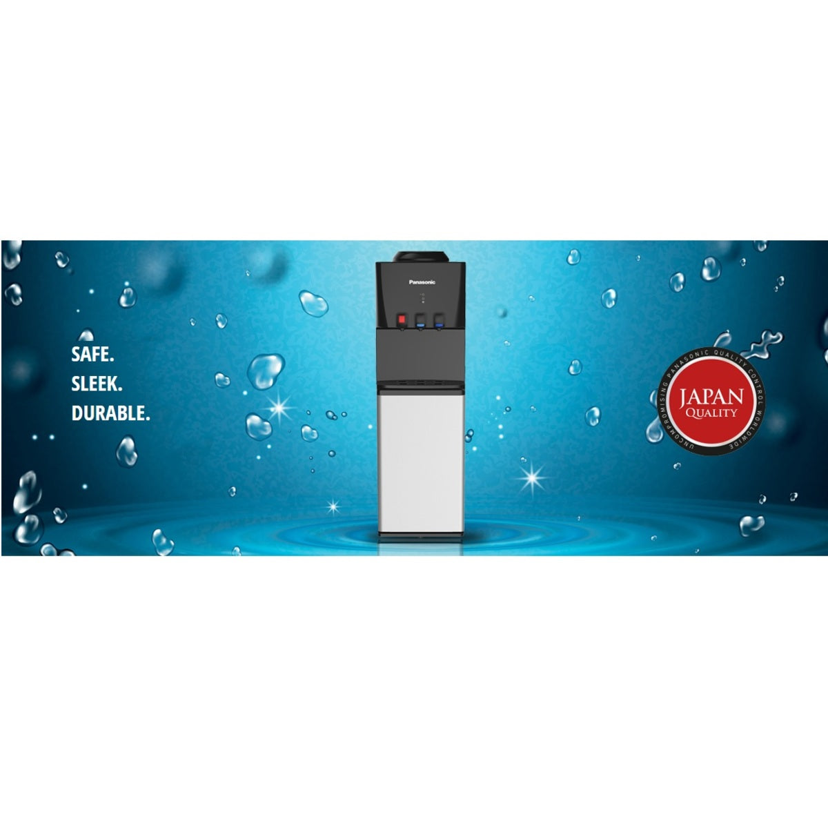 Panasonic Top Load Free Standing Water Dispenser, Black/Silver - SDM-WD3128TG