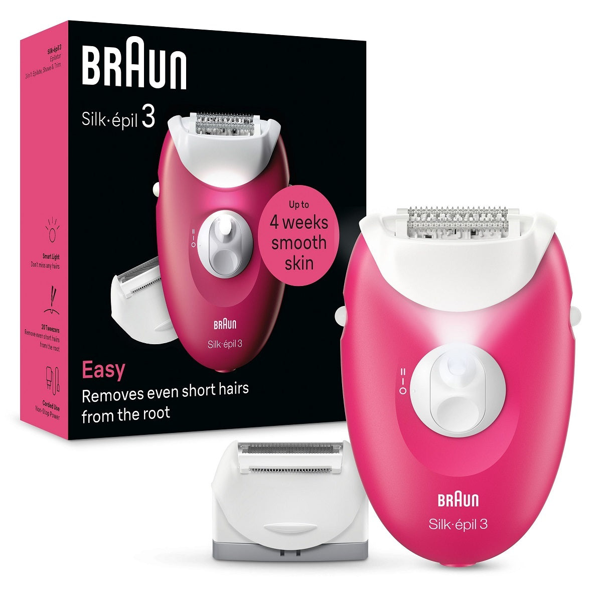 Braun Silk-épil 3 Epilator Pink - SE3-032