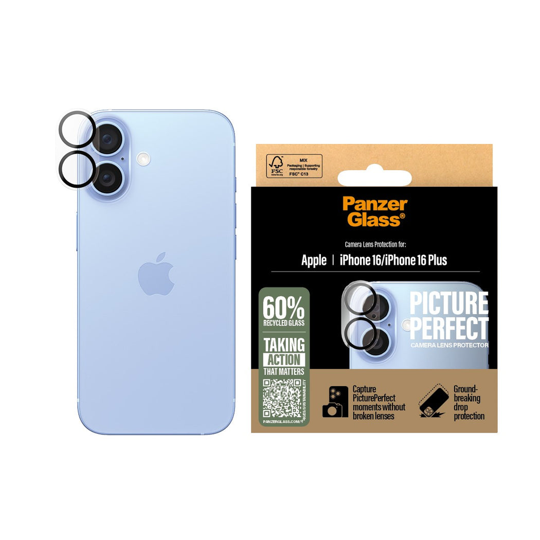 PanzerGlass PicturePerfect Lens Protector - for iPhone 16 / iPhone 16 Plus / Plate