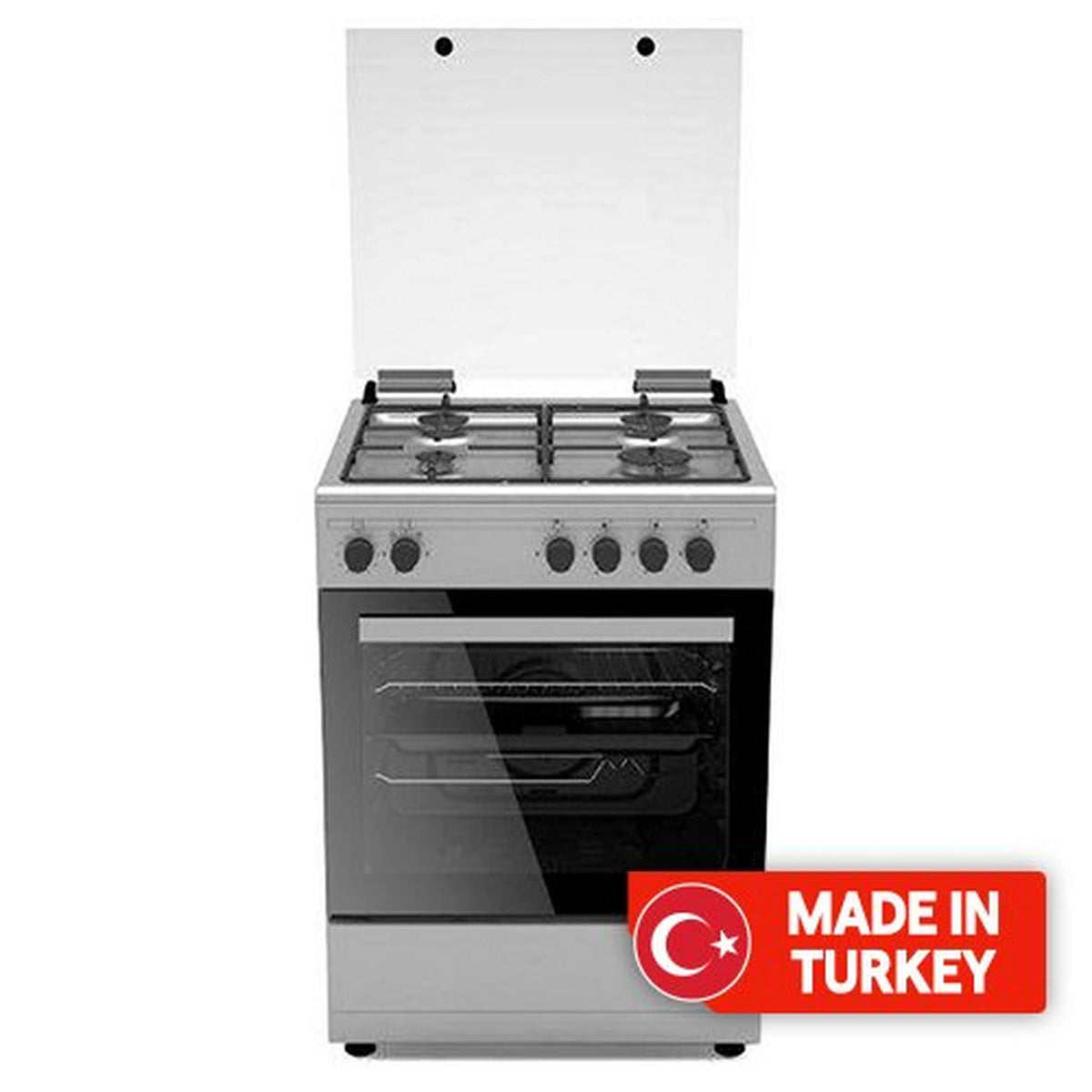 Wansa 4 Burners Floor Standing Gas Cooker, 60x60cm, WCT6400111XS