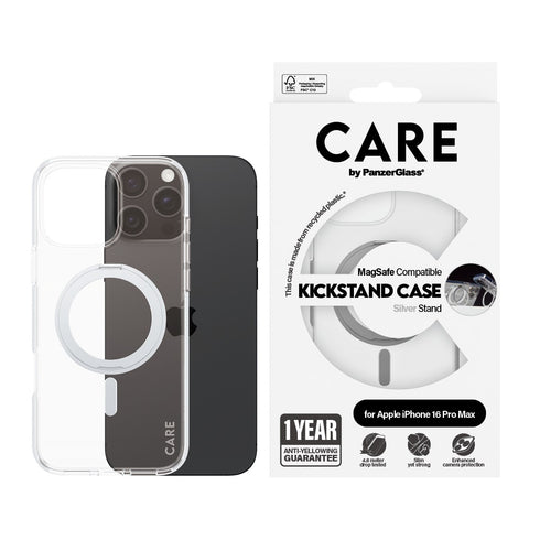 PanzerGlass Feature MagSafe Kickstand Case For Apple iPhone 16 Pro Max - Silver