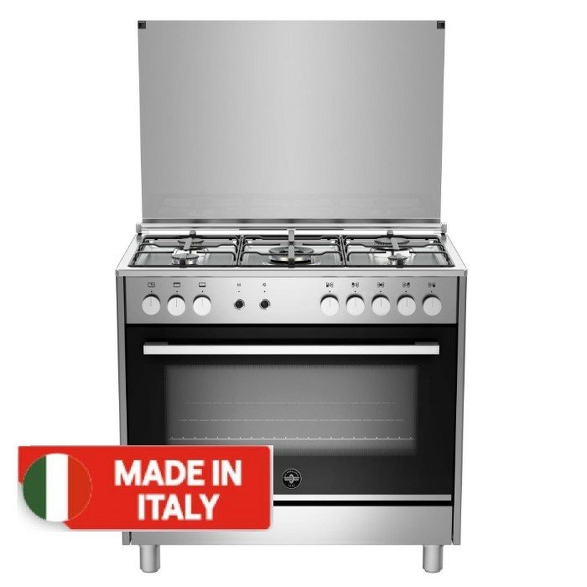 Lagermania 5 Burners Gas Cooker, 90x60cm, TUS95C31DX - Silver
