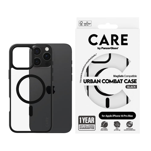 PanzerGlass Urban Combat Flagship MagSafe Case For Apple iPhone 16 Pro Max - Black