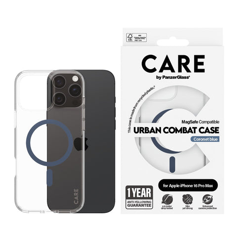 PanzerGlass Urban Combat Flagship MagSafe Case For Apple iPhone 16 Pro Max  - Blue