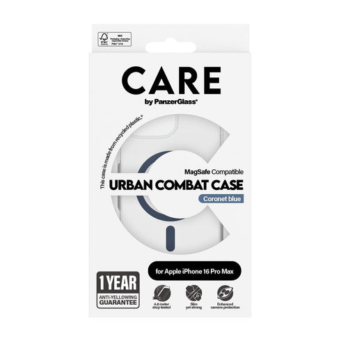 PanzerGlass Urban Combat Flagship MagSafe Case For Apple iPhone 16 Pro Max  - Blue