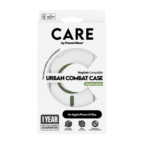 PanzerGlass Urban Combat Flagship MagSafe Case For Apple iPhone 16 Plus - Green