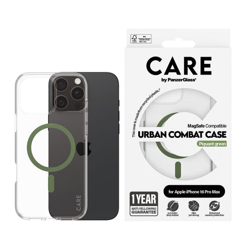 PanzerGlass Urban Combat Flagship MagSafe Case For Apple iPhone 16 Pro Max - Green