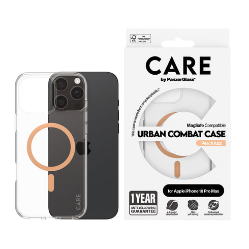 PanzerGlass Urban Combat Flagship MagSafe Case For Apple iPhone 16 Pro Max - Peachy