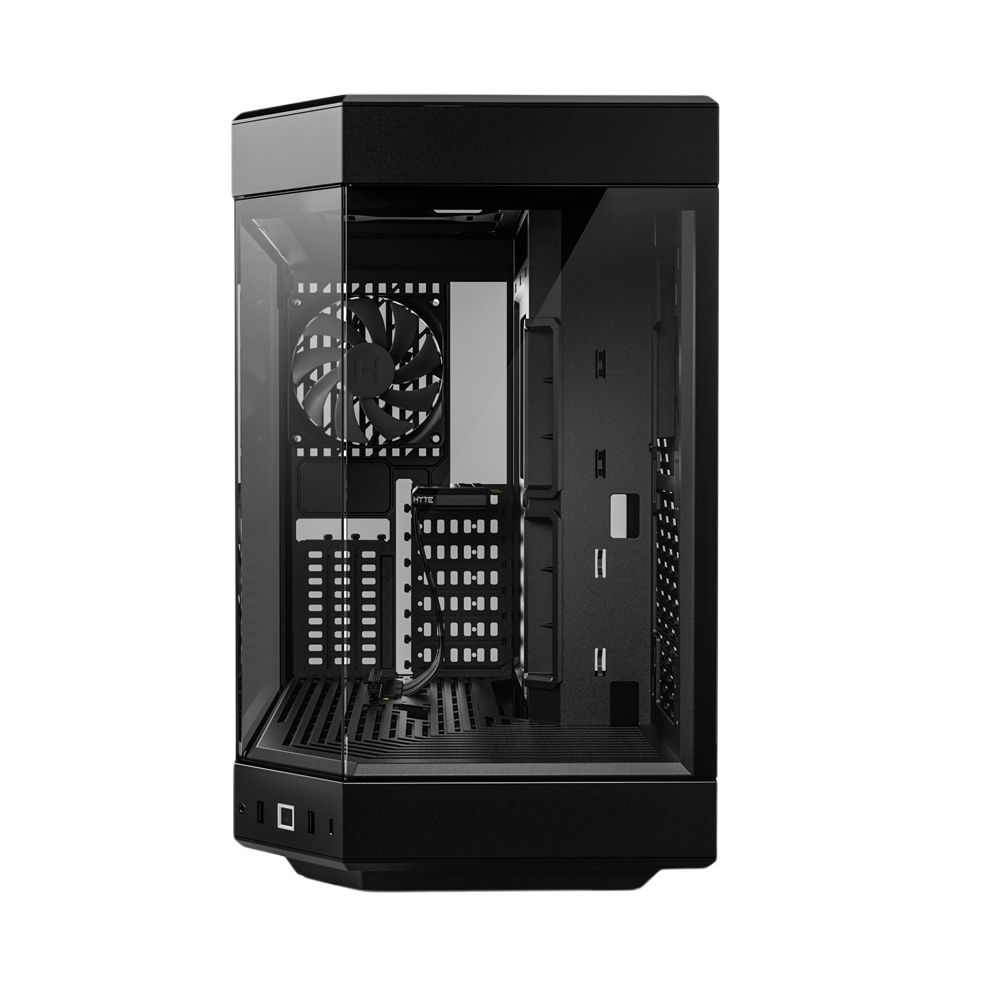 HYTE Y60 Dual Chamber Panoramic Tempered Glass ATX Case With 3 Fans - Black
