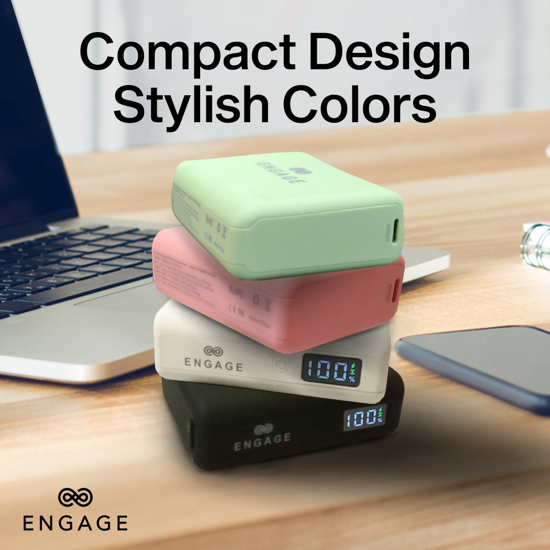 Engage Compact Wireles Magnetic Pb 10000Mah W/Led Display-Grn 45W(8954526522203)