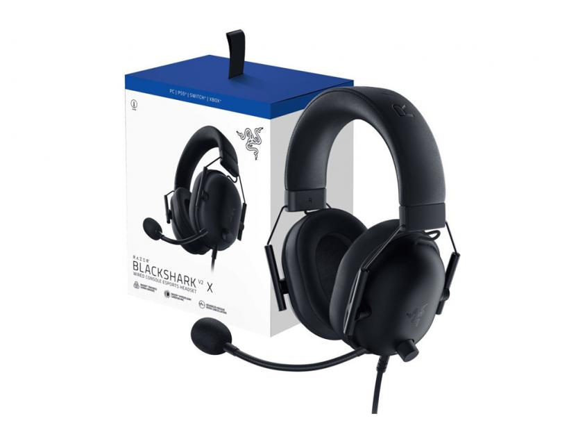 Razer BlackShark V2 X Wired Gaming Headphone - Wired / 1.3 Meter / Black