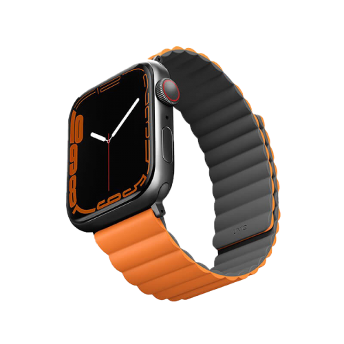 Uniq Revix Reversible Strap for Apple Watch 42/44/45mm - Charcoal Grey / Orange