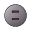 Energea AluDrive D60 USB-C PD30 Duo Port Aluminium 60W Car Charger - Gunmetal
