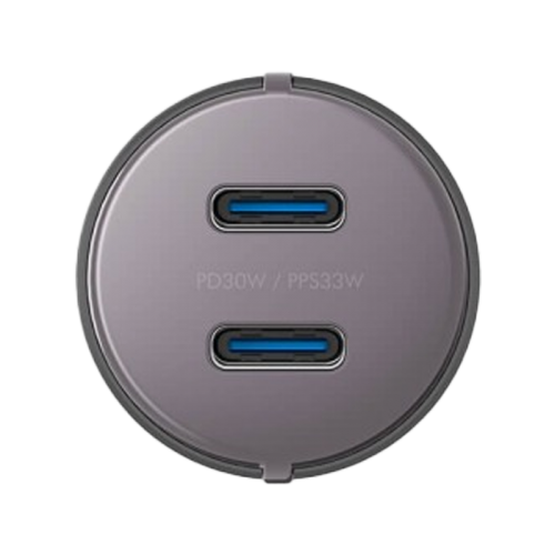 Energea AluDrive D60 USB-C PD30 Duo Port Aluminium 60W Car Charger - Gunmetal