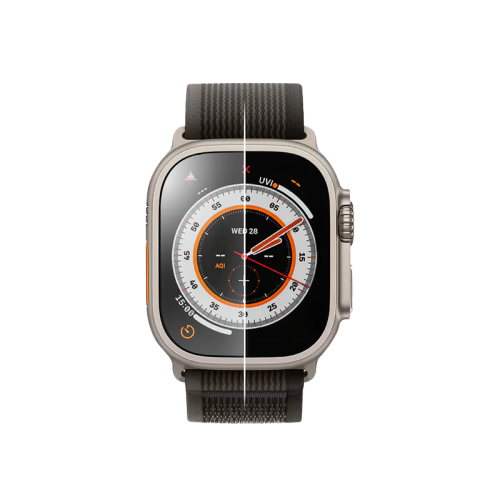 Uniq Optix Duo Pro Glass Protector & Stainless Steel Bezel for Apple Watch Ultra 49mm - Clear