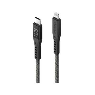 Energea Flow 480mbps USB-C to Lightning Display Cable 1.5M - Black