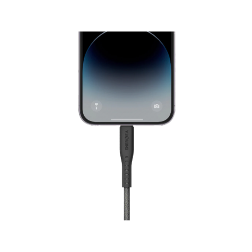 Energea Flow 480mbps USB-C to Lightning Display Cable 1.5M - Black