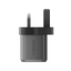 Energea Ampcharge 1-port USB-C and 1-port USB-A 20W GaN Wall Charger - Gunmetal
