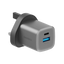 Energea Ampcharge 1-port USB-C and 1-port USB-A 35W GaN Wall Charger - Gunmetal