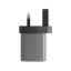 Energea Ampcharge 1-port USB-C and 1-port USB-A 35W GaN Wall Charger - Gunmetal