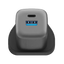 Energea Ampcharge 1-port USB-C and 1-port USB-A 35W GaN Wall Charger - Gunmetal