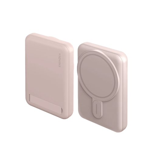Energea Magpac Mini Ultra Slim Magsafe Compatible Power Bank With Stand 10000mAh - Pink