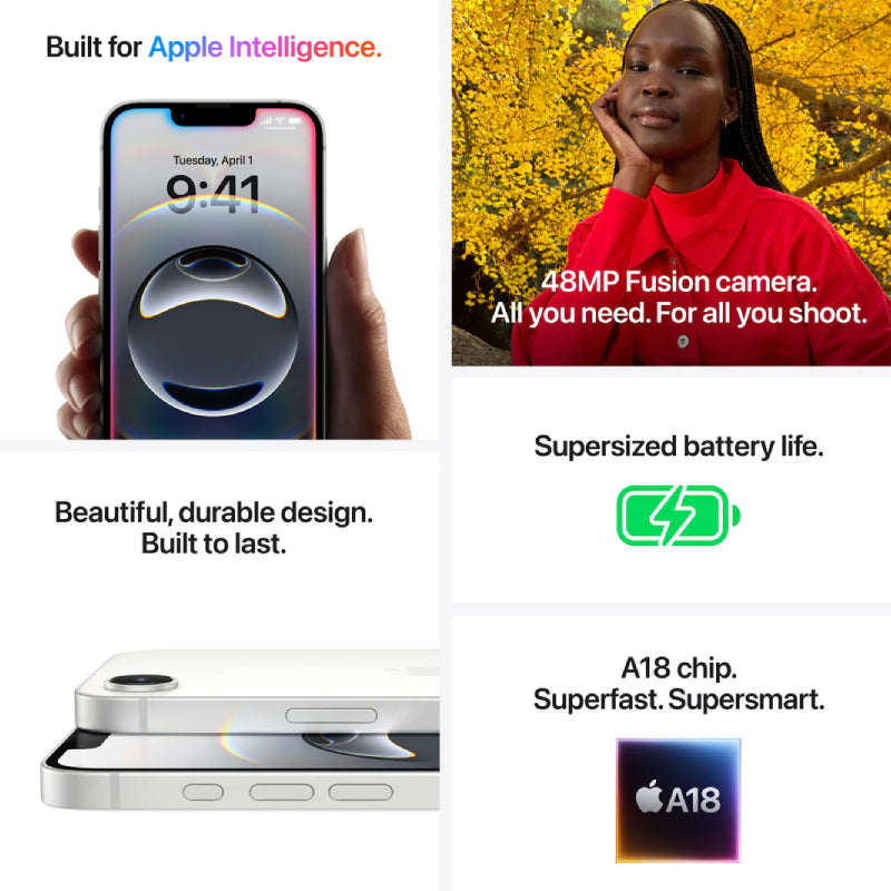 Apple iPhone 16e - 128GB / White / 5G / 6.1’’ Mobiles & Tablets > Mobiles