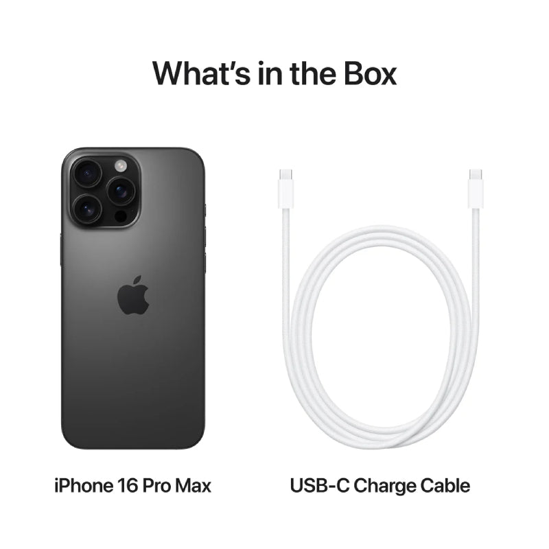 Apple iPhone 16 Pro Max - 256GB / Black Titanium / 5G / 6.9’’ - Middle East Version Mobiles & Tablets > Mobiles