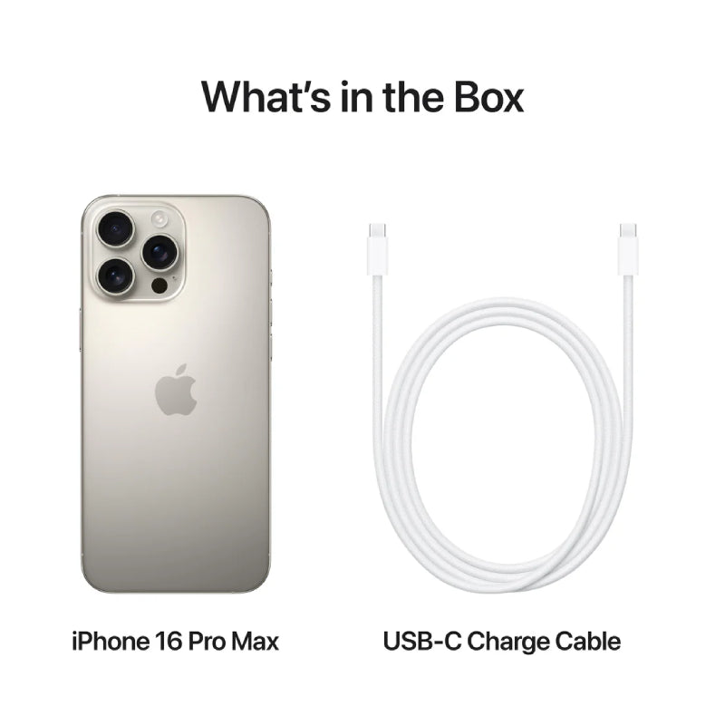 Apple iPhone 16 Pro Max - 256GB / Natural Titanium / 5G / 6.9’’ / Dual Physical Sim Mobiles & Tablets > Mobiles