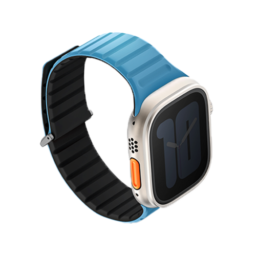 Uniq Revix Evo Reversible Strap For Apple Watch 49/45/44/42mm - Pacific Blue / Black