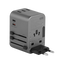 Energea Travelworld 2-Port USB-C and 3-Port USB-A 35W PD Travel Adapter - Gunmetal