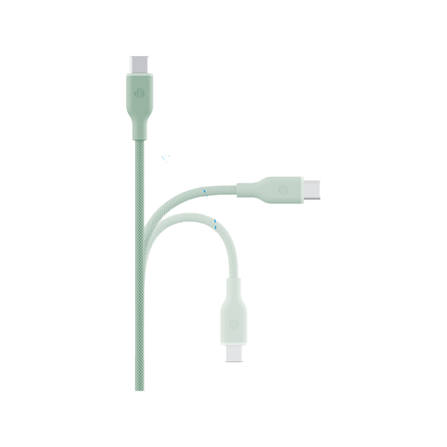 Bazic GoCharge Weave USB-C to USB-C 480Mbps 60W Cable 1.5M - Green