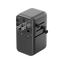 Energea TravelWorld 3-Port USB-C and 1-Port USB-A With 80CM USB-C Cable GaN 85W Travel Adapter - Gunmetal Black