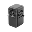 Energea TravelWorld 3-Port USB-C and 1-Port USB-A With 80CM USB-C Cable GaN 85W Travel Adapter - Gunmetal Black