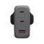 Energea Ampcharge 2-Port USB-C & 1-Port USB-A 100W GaN Wall Charger - Gunmetal