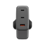 Energea Ampcharge 2-Port USB-C & 1-Port USB-A 100W GaN Wall Charger - Gunmetal