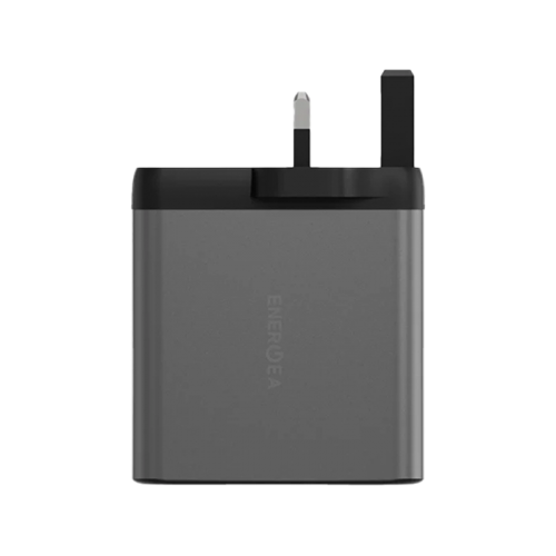 Energea Ampcharge 2-Port USB-C & 1-Port USB-A 100W GaN Wall Charger - Gunmetal